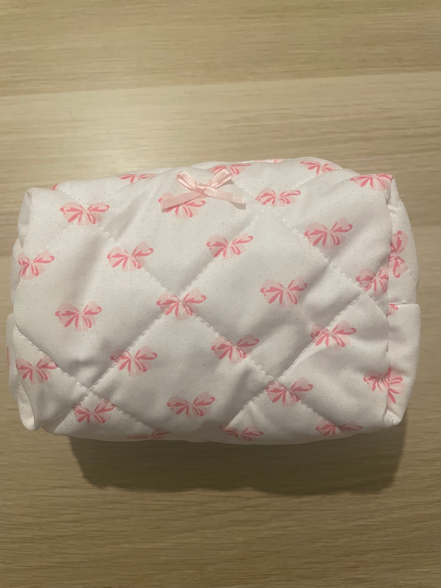 Trousse rose et blanc
