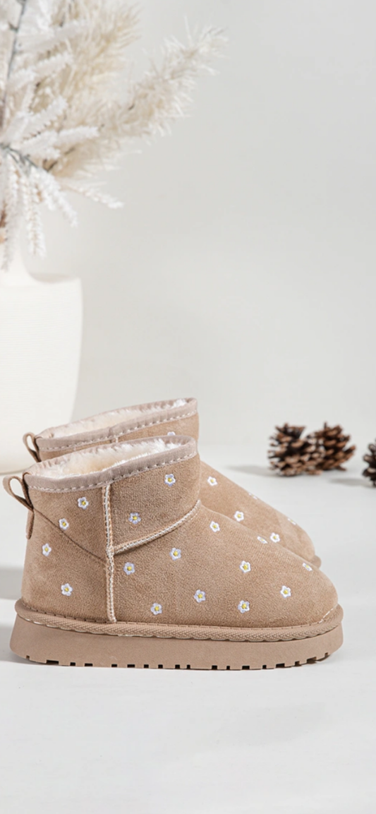 Bottines filles semelles compensées à fleur ( précommande)