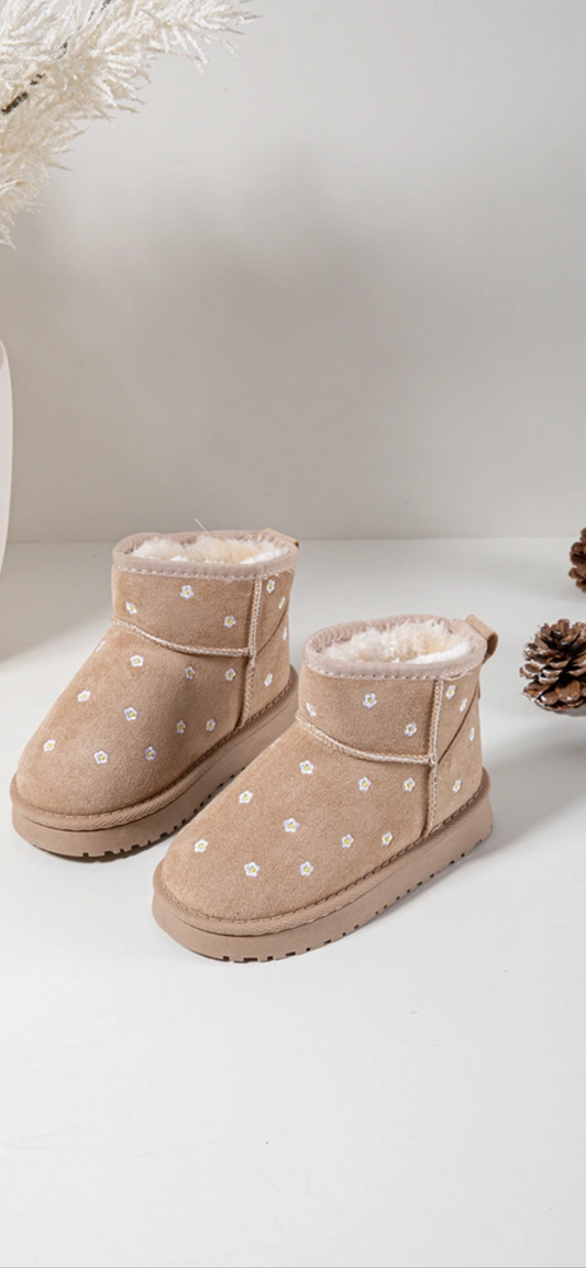 Bottines filles semelles compensées à fleur ( précommande)