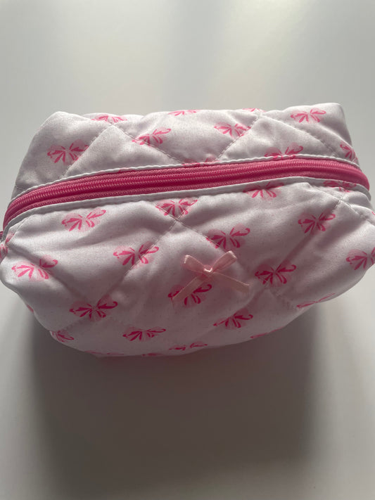 Trousse rose et blanc