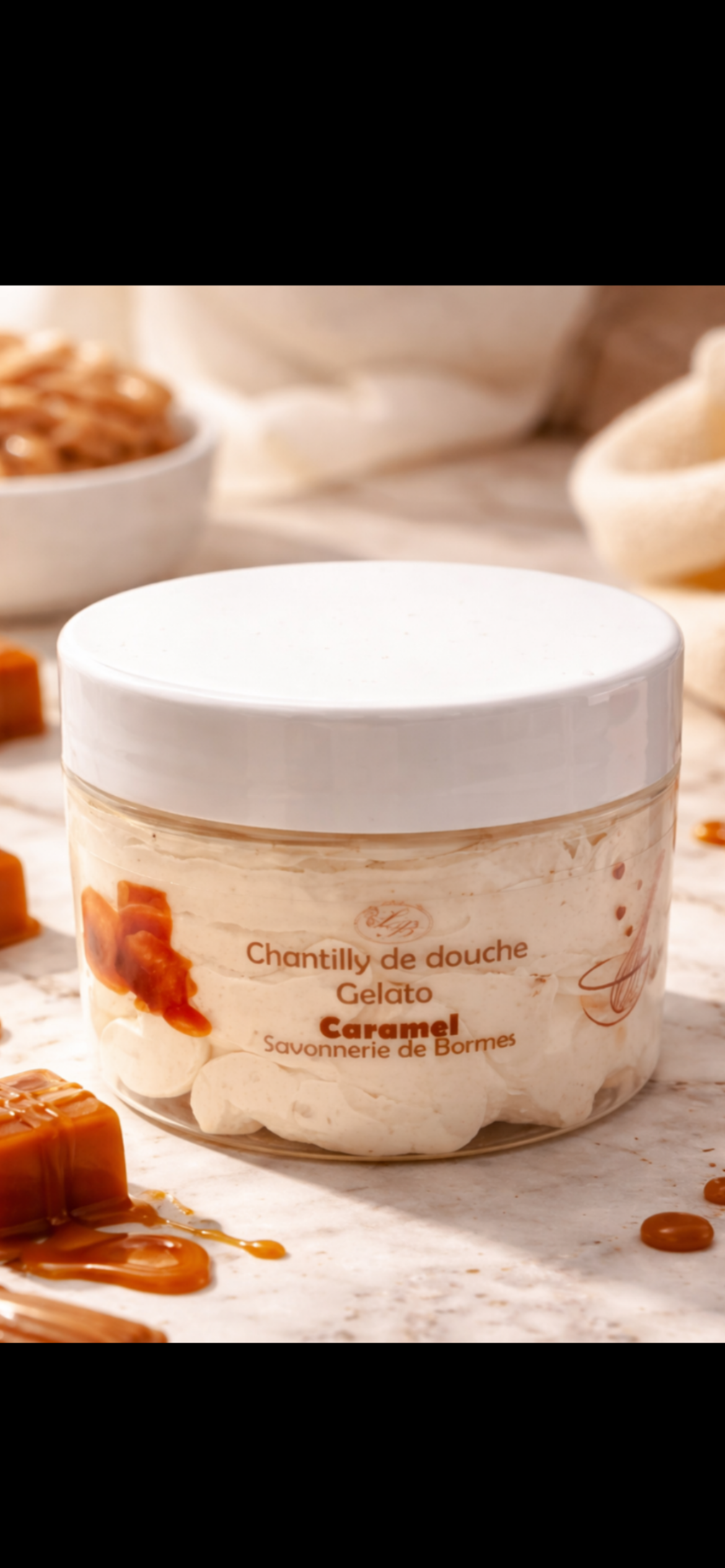 Chantilly de douche et de bain caramel 100 g Artisanal
