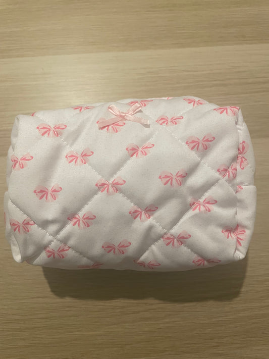 Trousse rose et blanc