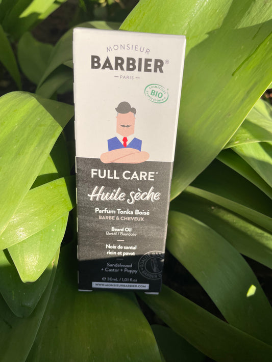 Huile séche bio  barbe et cheveux 100% naturel  Monsieur BARBIER